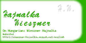 hajnalka wieszner business card